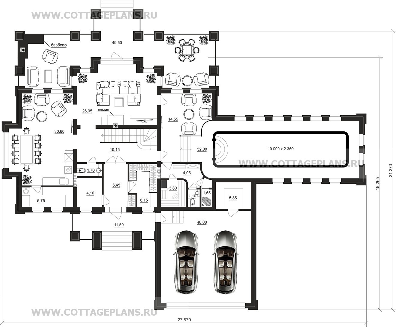 Поэтажные планы проект дома 201-38 общ. площадь 465,25 м2