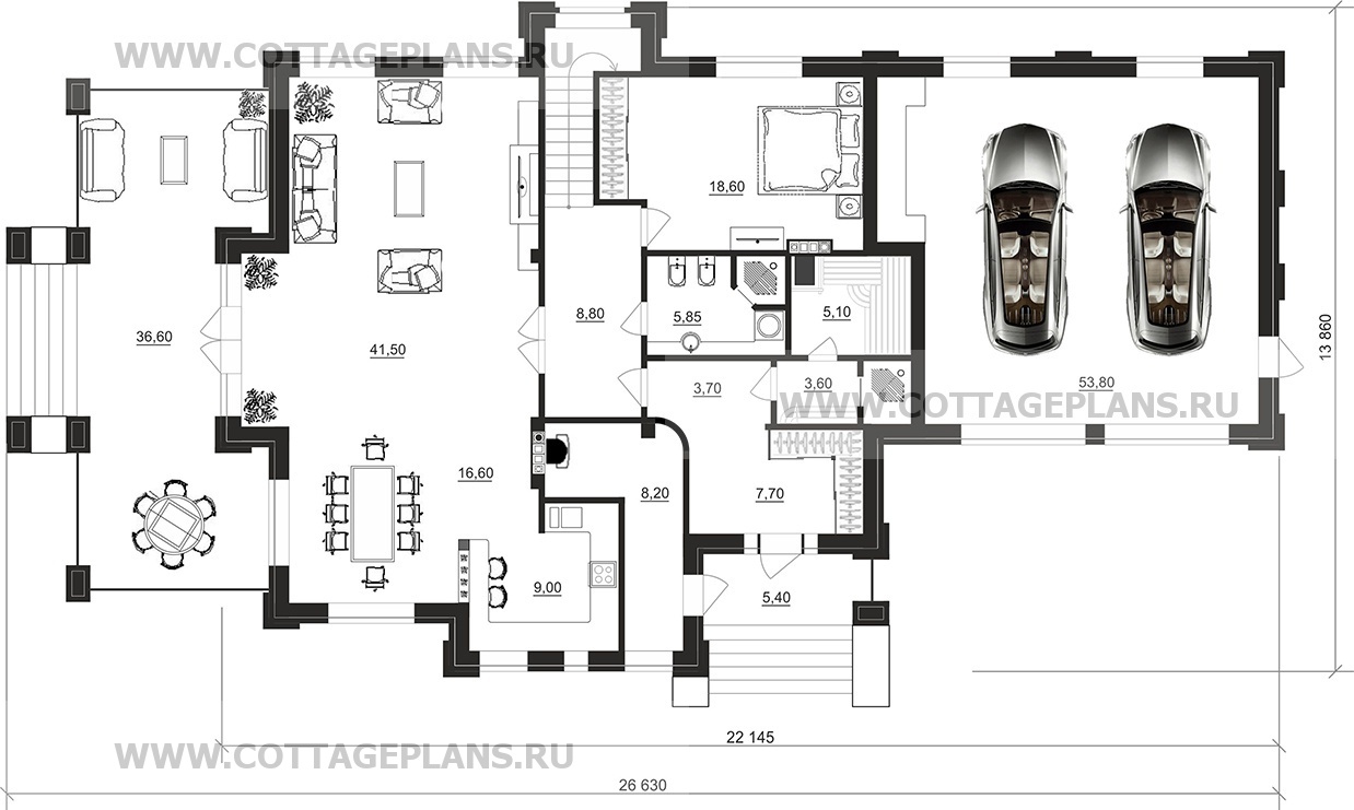 Поэтажные планы проект дома 200-83 общ. площадь 309,10м2