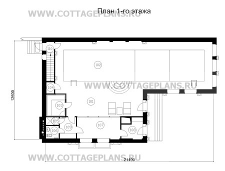 Поэтажные планы проект дома 35-62 общ. площадь 318,9м2