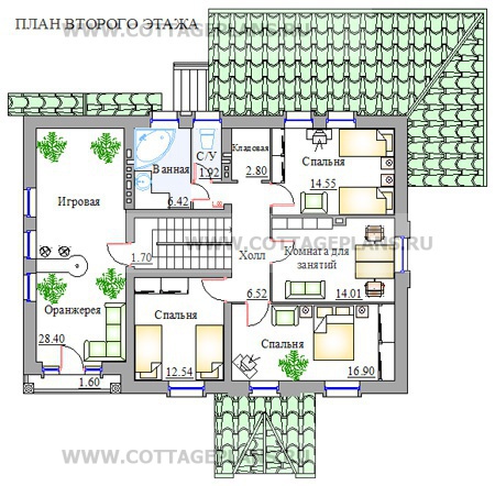 Поэтажные планы проект дома 50-76 общ. площадь 290,0м2