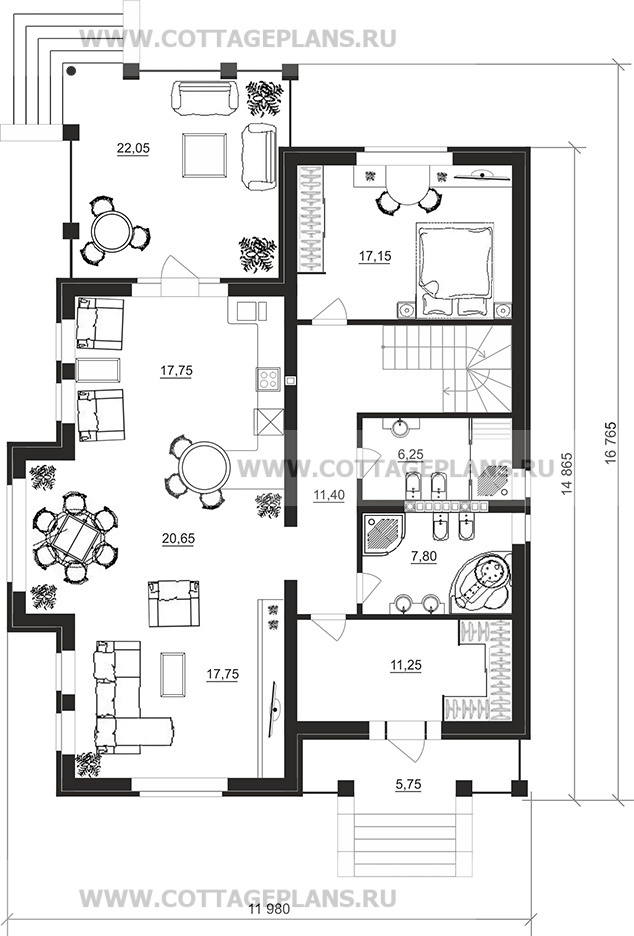 Поэтажные планы проект дома 78-51 общ. площадь 324,50 м2