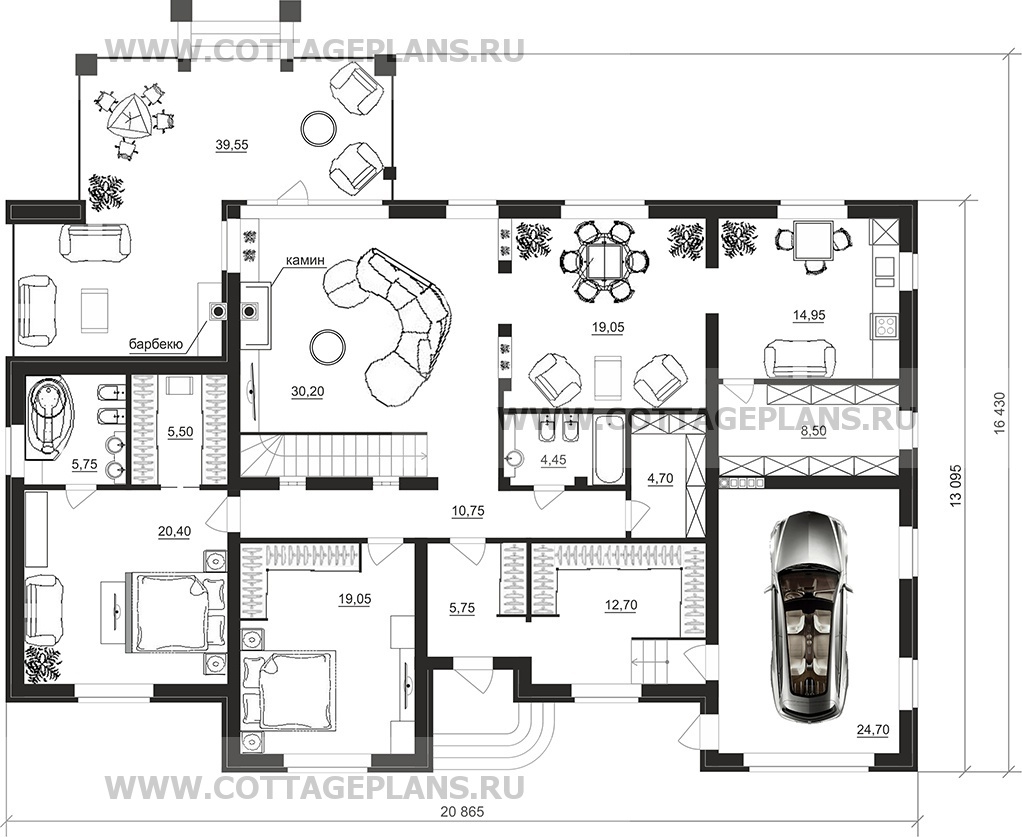 Поэтажные планы проект дома 08-22 общ. площадь 351,65 м2