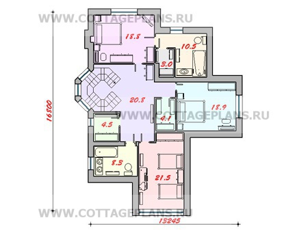 Поэтажные планы проект дома 47-98 общ. площадь 250,8 м2