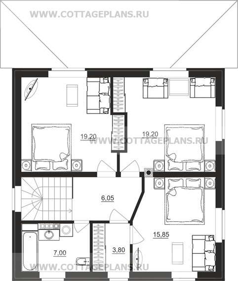 Поэтажные планы проект дома 15-65 общ. площадь 141,70 м2