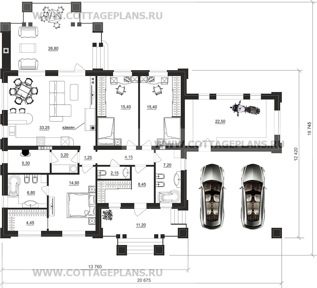Поэтажные планы проект дома 07-62 общ. площадь 144,30м2