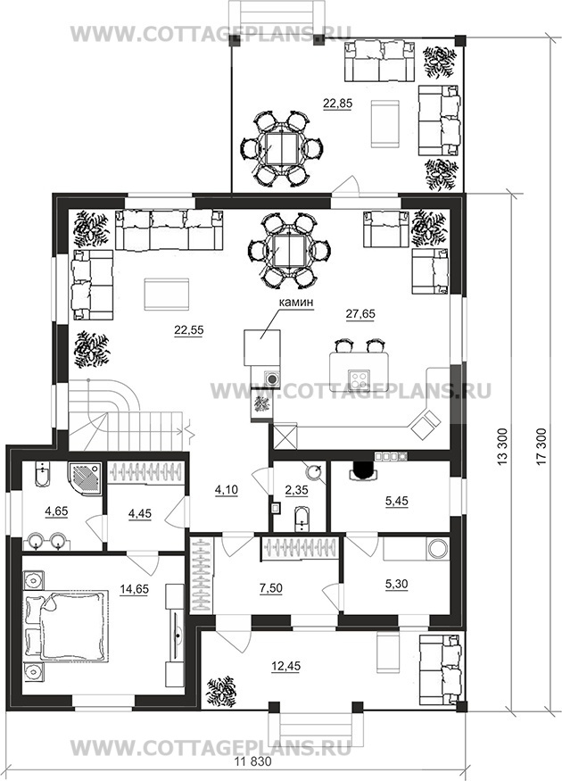 Поэтажные планы проект дома 102-09 общ. площадь 201,35 м2