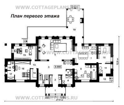 Поэтажные планы проект дома 46-61 общ. площадь 385,5м2