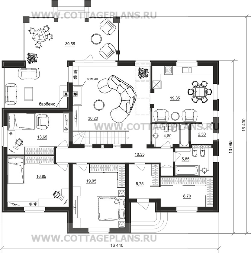 Поэтажные планы проект дома 28-18 общ. площадь 278,75 м2
