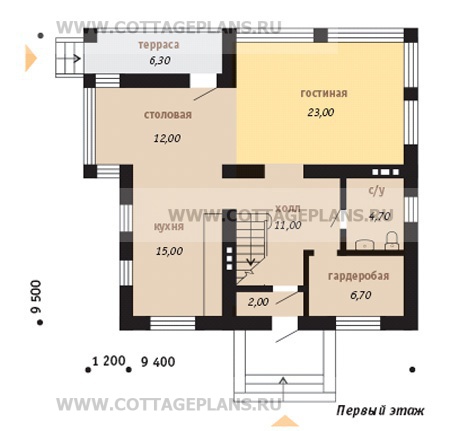 Поэтажные планы проект дома 59-16 общ. площадь 140,5 м2