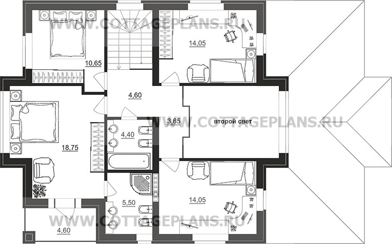 Поэтажные планы проект дома 77-16 общ. площадь 160,70 м2