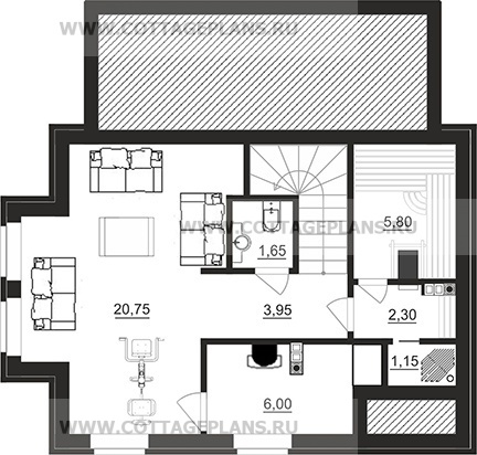 Поэтажные планы проект дома 76-87 общ. площадь 123,20 м2