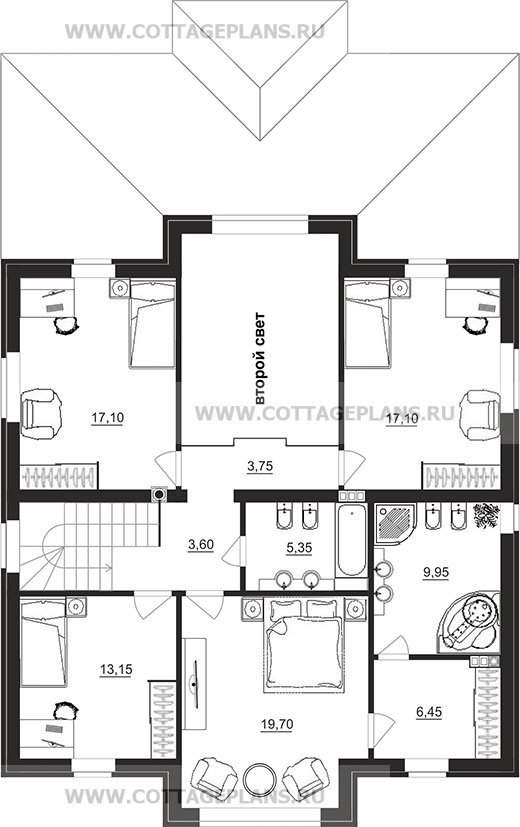 Поэтажные планы проект дома 74-91 общ. площадь 325,15 м2