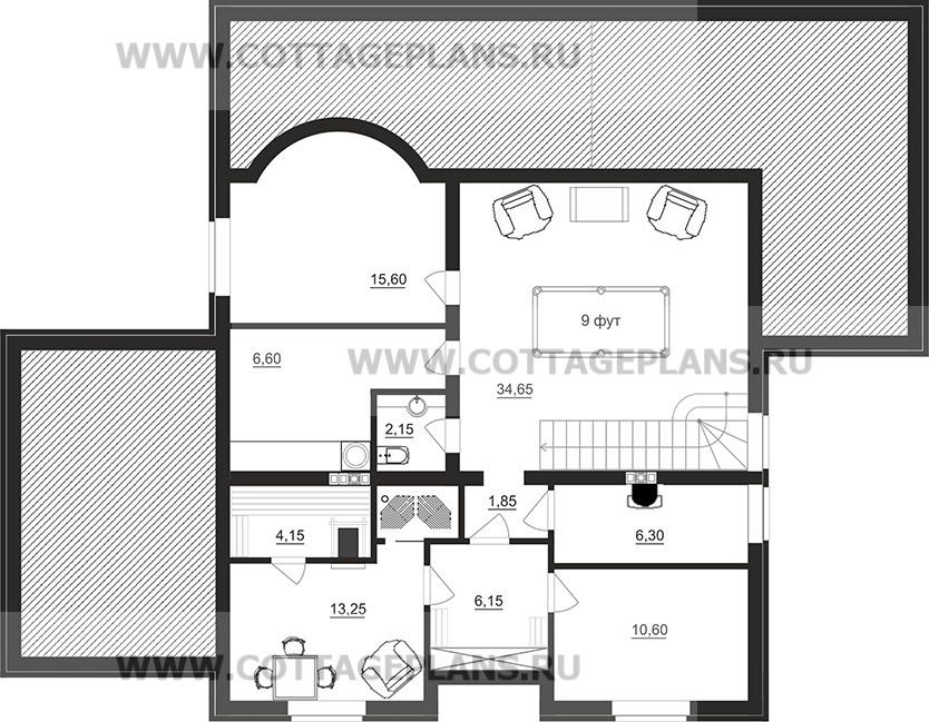 Поэтажные планы проект дома 96-96 общ. площадь 306,00 м2