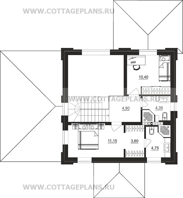 Поэтажные планы проект дома 206-60 общ. площадь 137,95м2