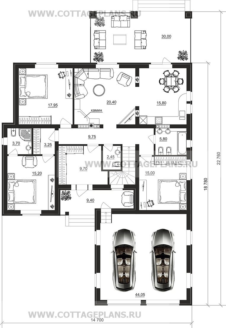 Поэтажные планы проект дома 24-35 общ. площадь 324,10 м2