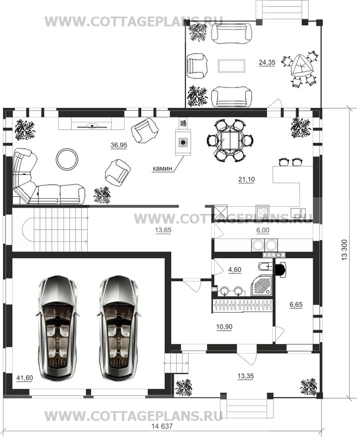 Поэтажные планы проект дома 29-22 общ. площадь 267,65 м2