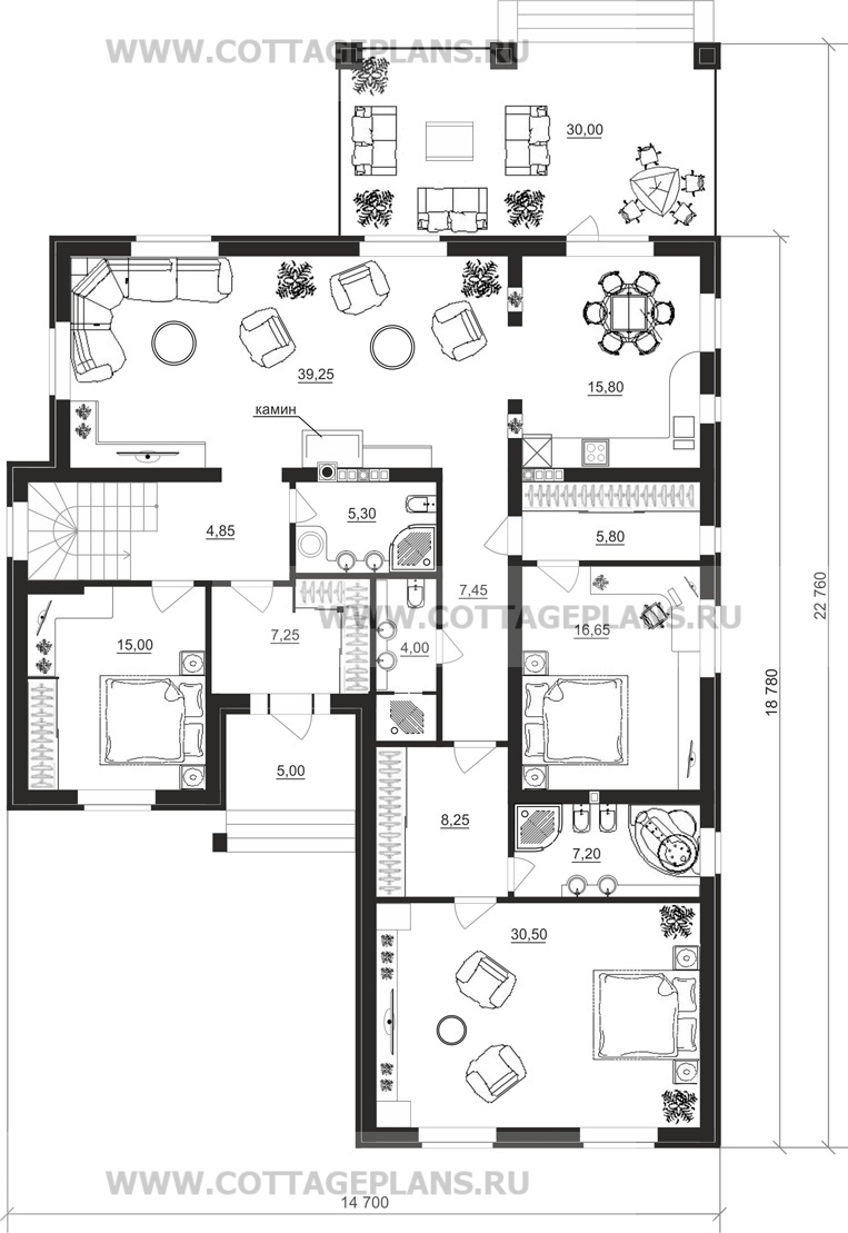 Поэтажные планы проект дома 24-40 общ. площадь 366,45 м2