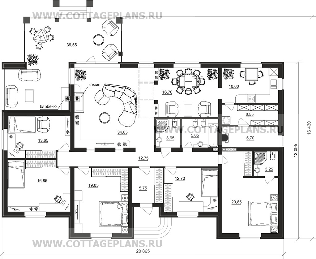 Поэтажные планы проект дома 07-25 общ. площадь 188,40 м2