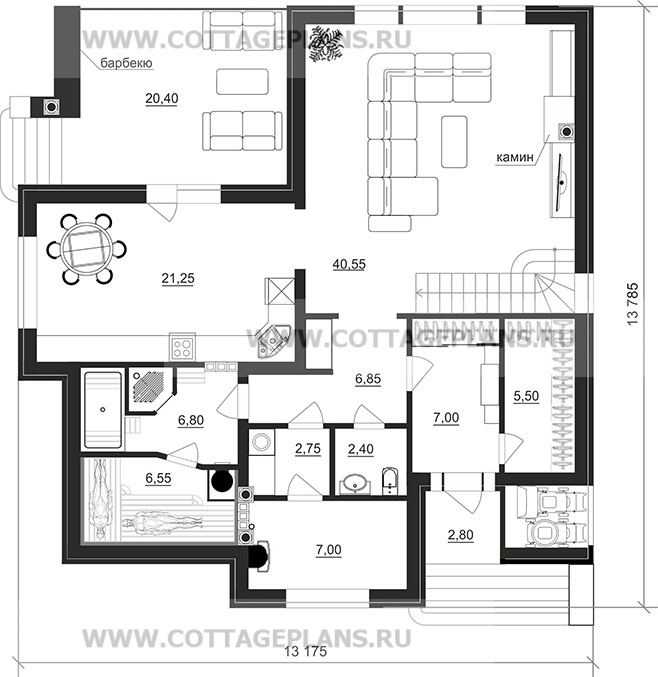 Поэтажные планы проект дома 204-72 общ. площадь 195,10 м2