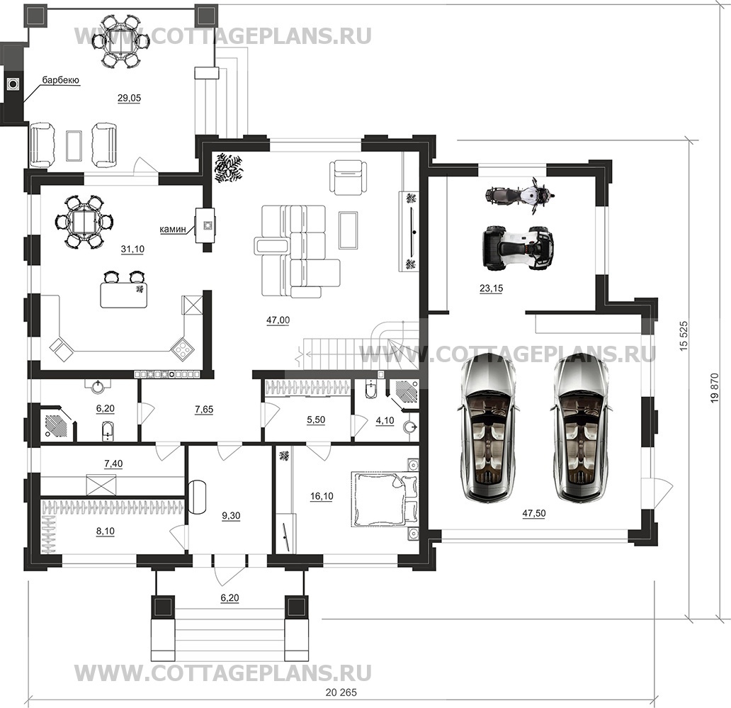 Поэтажные планы проект дома 103-92 общ. площадь 461,10 м2