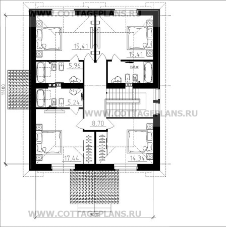 Поэтажные планы проект дома 87-00 общ. площадь 221,08 м2