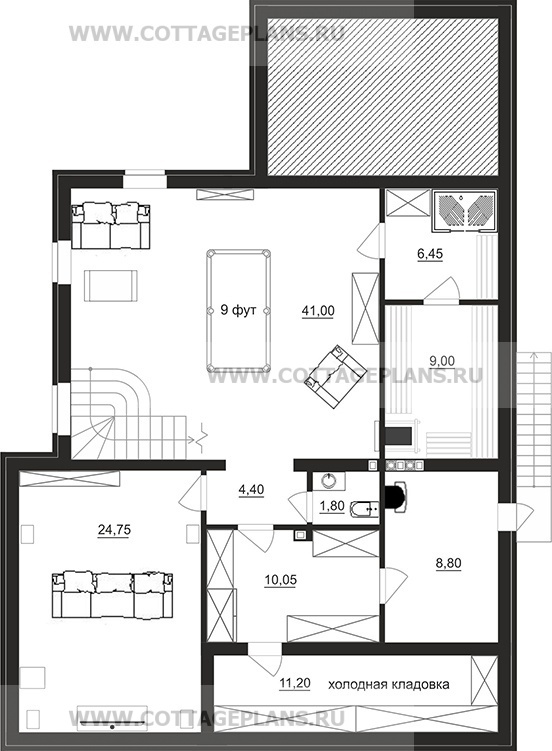 Поэтажные планы проект дома 88-63 общ. площадь 324,00 м2