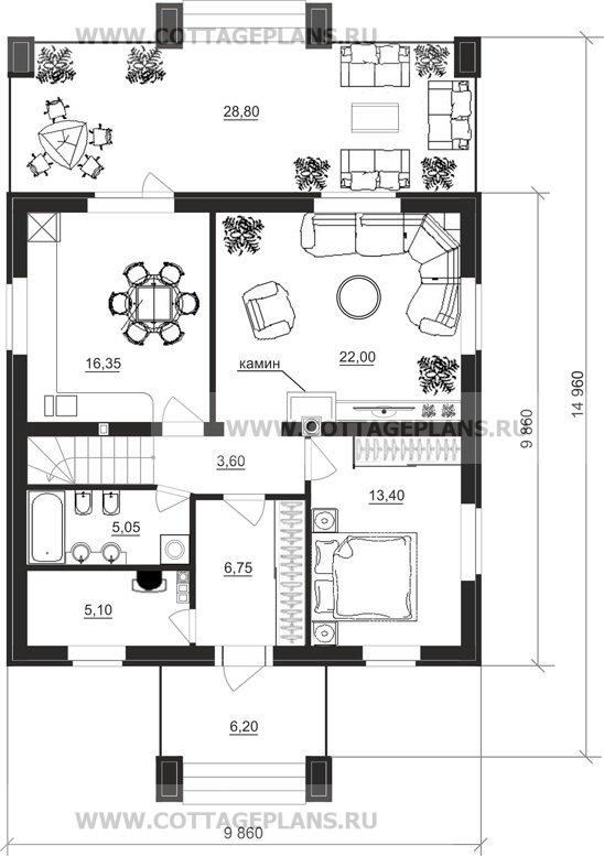 Поэтажные планы проект дома 20-24 общ. площадь 141,70 м2