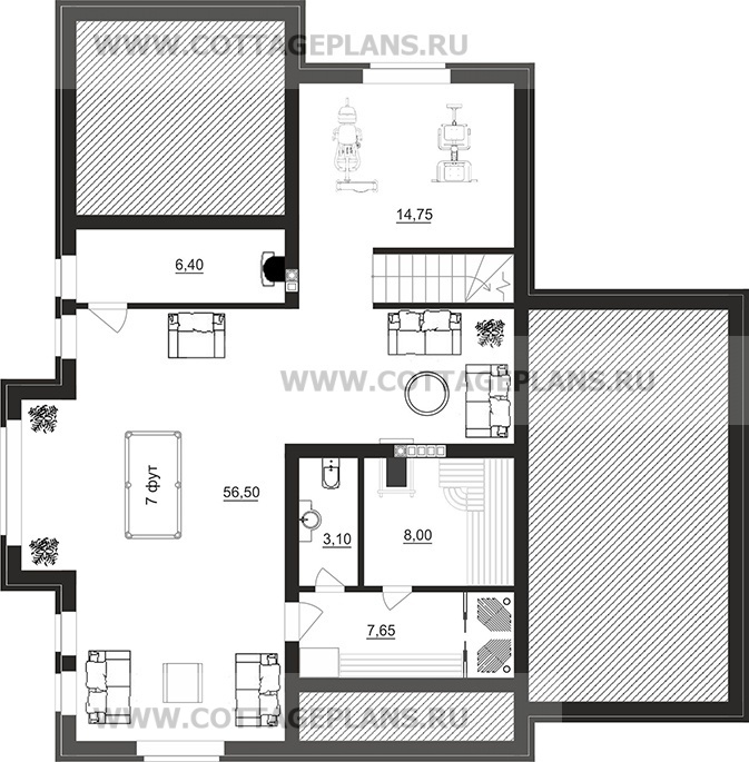 Поэтажные планы проект дома 78-63 общ. площадь 332,05 м2