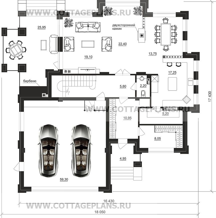 Поэтажные планы проект дома 201-98 общ. площадь 395,40 м2