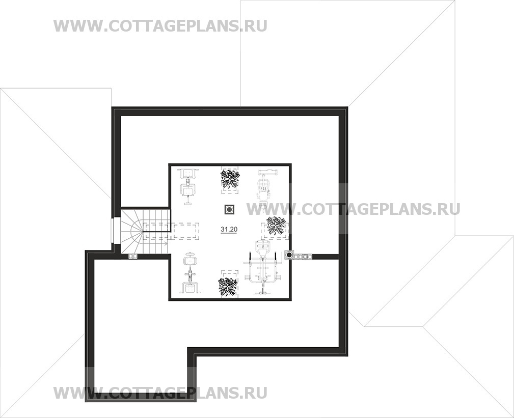 Поэтажные планы проект дома 22-98 общ. площадь 340,50 м2
