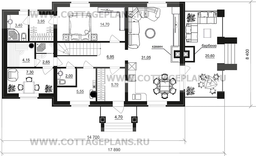 Поэтажные планы проект дома 74-44 общ. площадь 149,70 м2