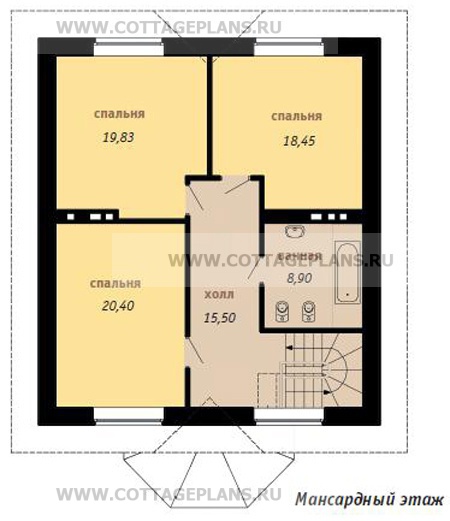 Поэтажные планы проект дома 32-89 общ. площадь 167,0м2