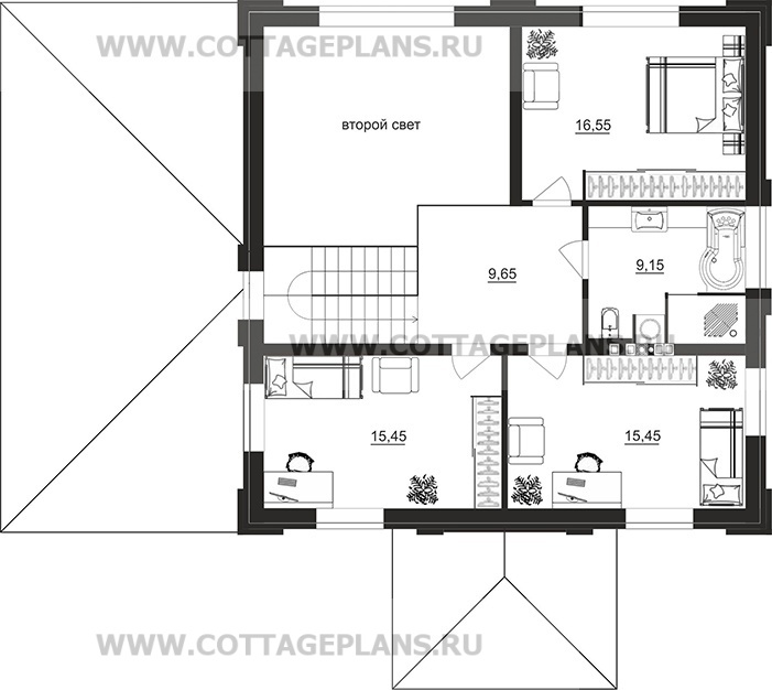 Поэтажные планы проект дома 206-38 общ. площадь 171,00 м2