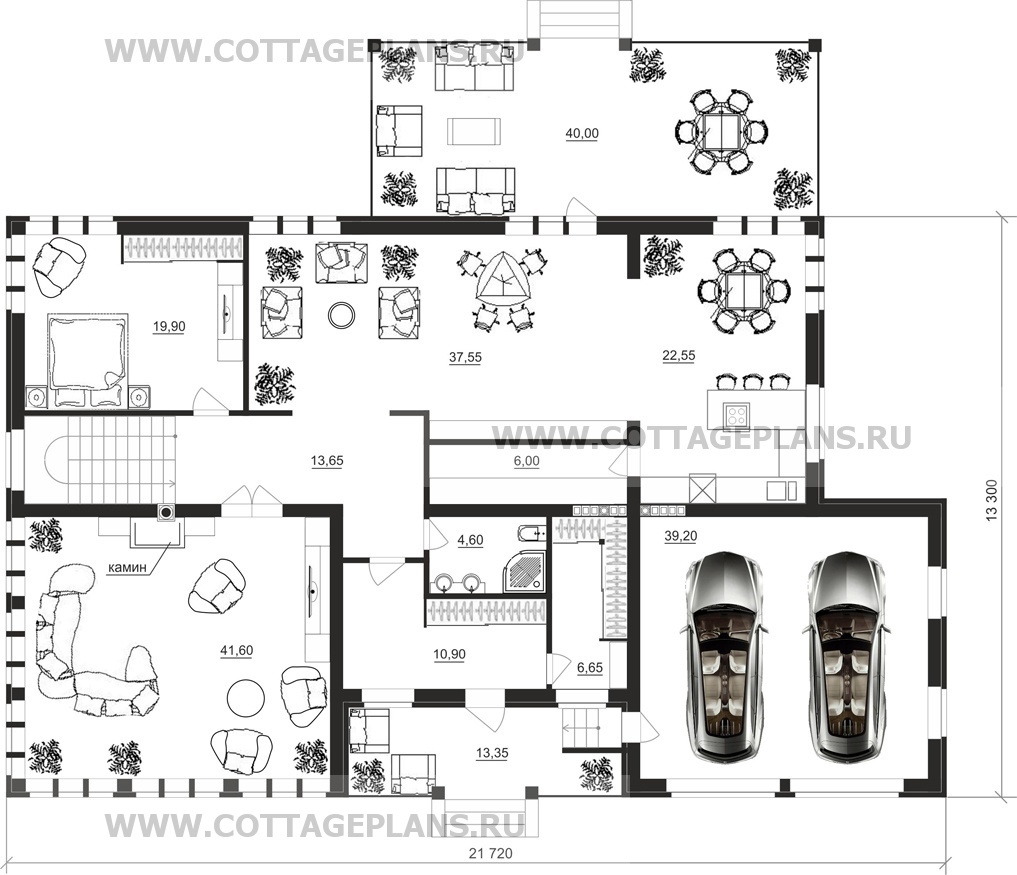 Поэтажные планы проект дома 21-42 общ. площадь 544,20 м2