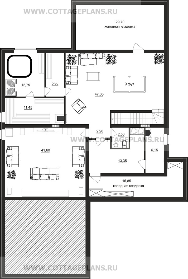Поэтажные планы проект дома 91-10 общ. площадь 373,60 м2