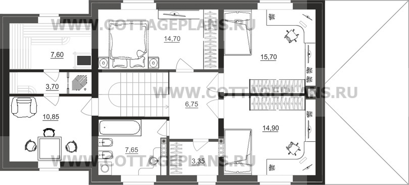 Поэтажные планы проект дома 71-40 общ. площадь 276,40 м2