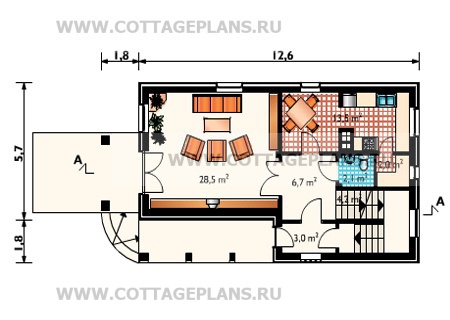 Поэтажные планы проект дома 55-89 общ. площадь 152,9м2