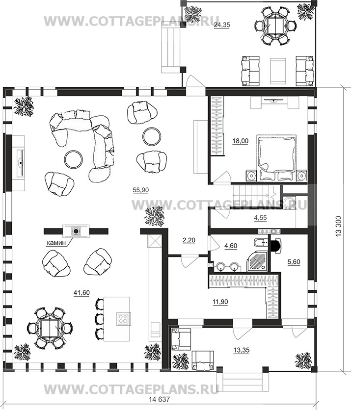 Поэтажные планы проект дома 88-94 общ. площадь 267,05 м2