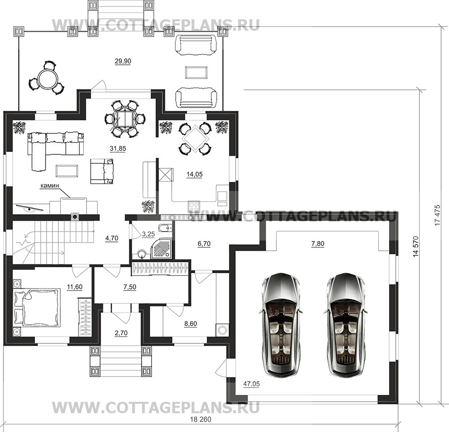 Поэтажные планы проект дома 78-92 общ. площадь 321,20 м2