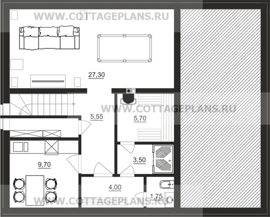 Поэтажные планы проект дома 15-97 общ. площадь 176,70 м2