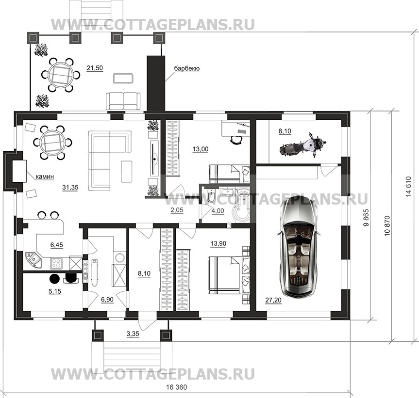 Поэтажные планы проект дома 902-15 общ. площадь 126,20 м2