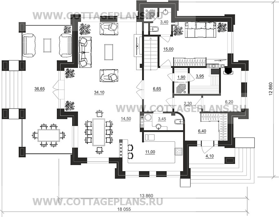 Поэтажные планы проект дома 200-79 общ. площадь 213,40 м2