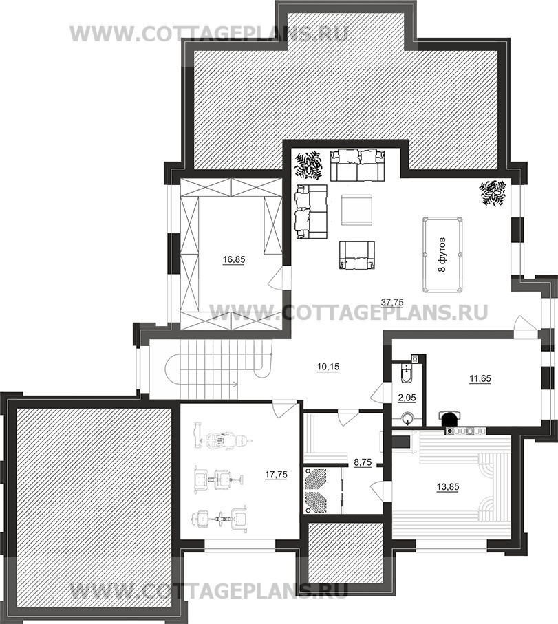 Поэтажные планы проект дома 101-92 общ. площадь 409,45 м2