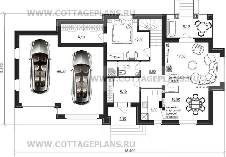 Поэтажные планы проект дома 75-67 общ. площадь 172,00 м2