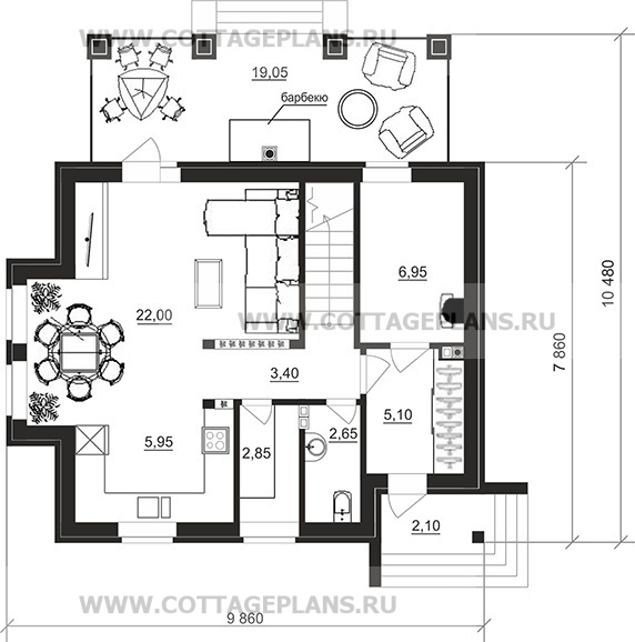 Поэтажные планы проект дома 95-98 общ. площадь 97,60 м2