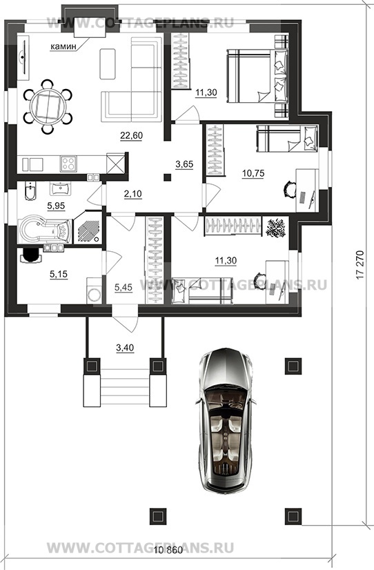 Поэтажные планы проект дома 700-45 общ. площадь 78,25 м2