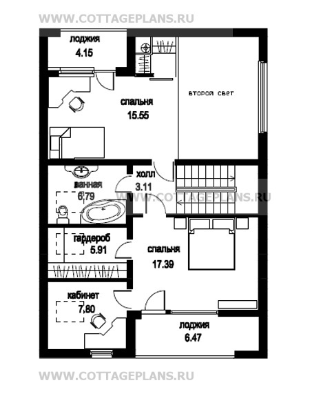 Поэтажные планы проект дома 47-30 общ. площадь 142,87 м2