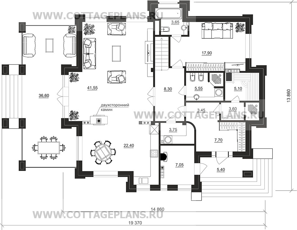 Поэтажные планы проект дома 200-80 общ. площадь 257,90 м2