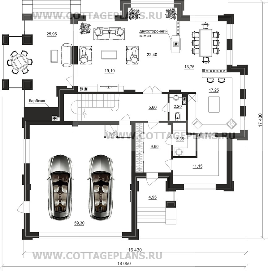 Поэтажные планы проект дома 201-98 общ. площадь 395,40 м2