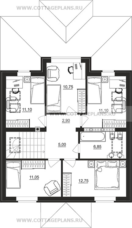 Поэтажные планы проект дома 78-82 общ. площадь 210,90 м2